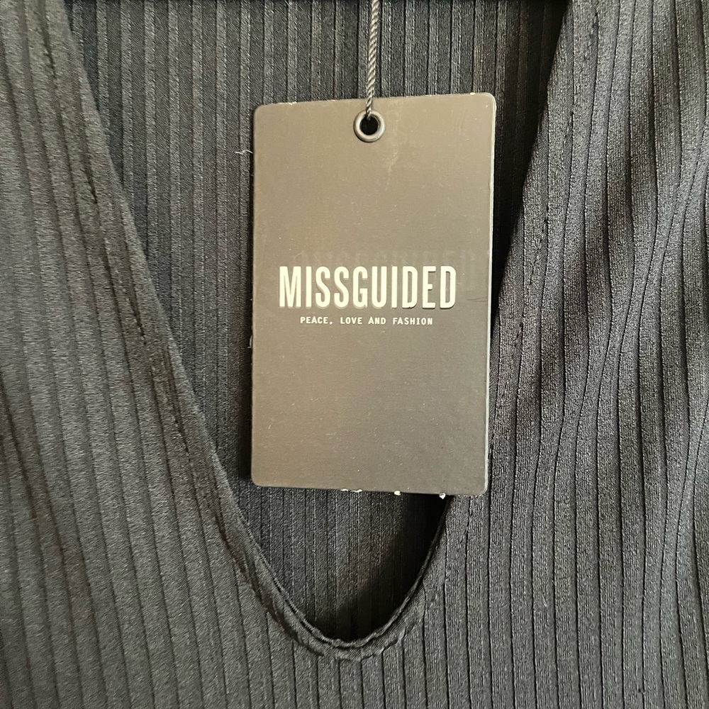 Missguided Jumpsuit Black Size 4 NWOT 004 - Picture 2 of 11